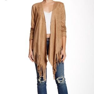 Faux Suede Fringe Jacket